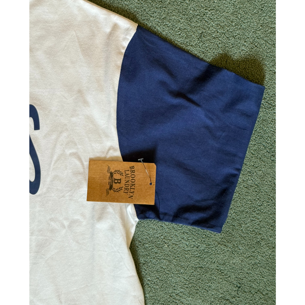Brooklyn Laundry Shirt Mens Size 2XL Los Angeles Baseball White Navy Cotton NWT - Picture 4 of 10